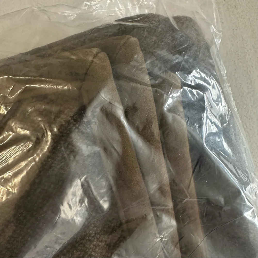 Ralph Lauren Barletta Green Throw Blanket with Leather Trim Sz 54x72 NWT